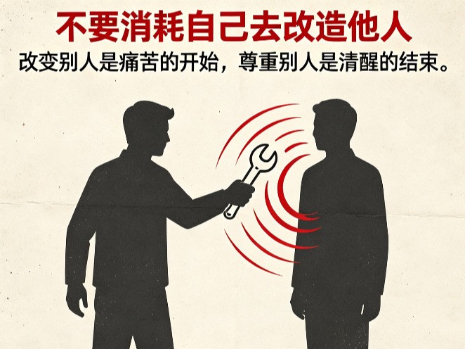 成年人，只筛选不教育！不要试图去改变任何人，不要做别人的人生导师。